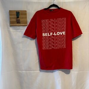 Fashion Nova Red Self-Love Tee